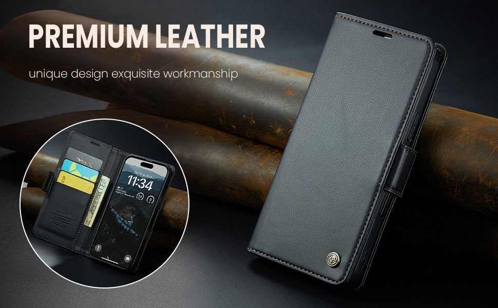 ELEPIK Folio Wallet Case · Fashion Black — series product details 5