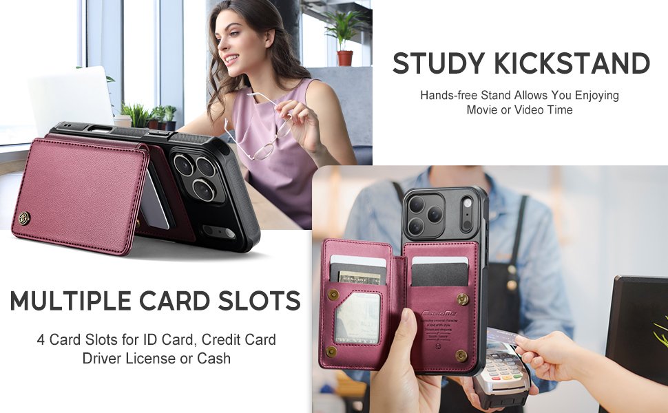 ELEPIK Back Wallet Case · Fashion Red — series product details 2