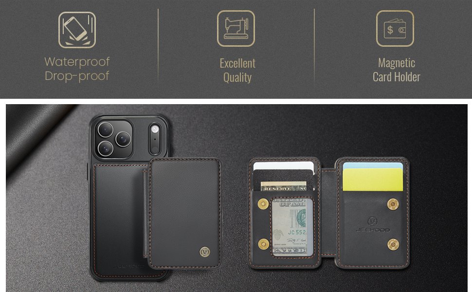 ELEPIK Detachable Magnetic Wallet Case · Black — series product details 5