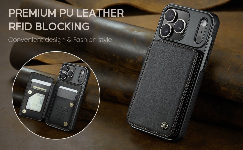ELEPIK Back Wallet Case · Fashion Black — series product details 6