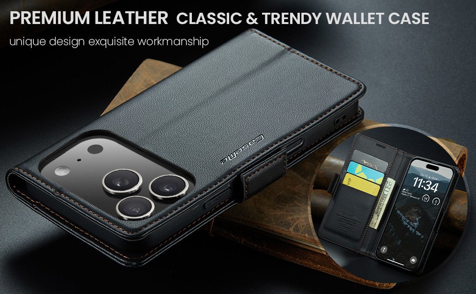 ELEPIK Folio Wallet Case · Fashion Black — series product details 3