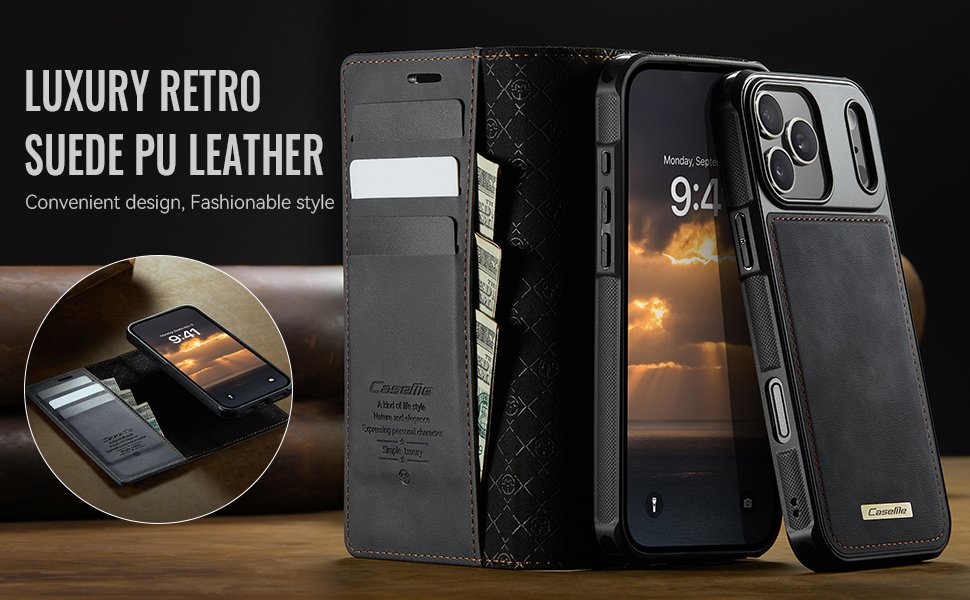 ELEPIK 2-in-1 Folio Wallet Case · Classic Black — series product details 6