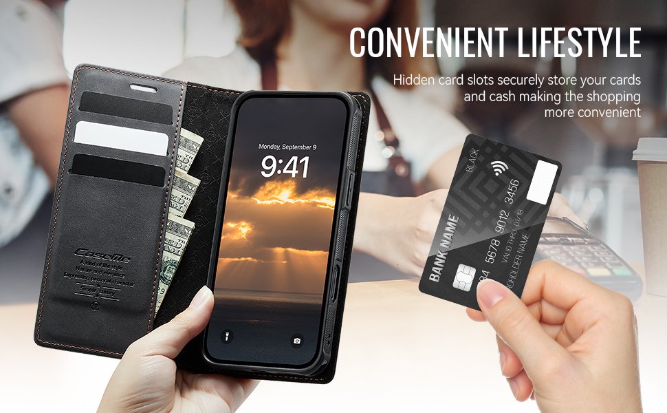 ELEPIK 2-in-1 Folio Wallet Case · Classic Black — series product details 3