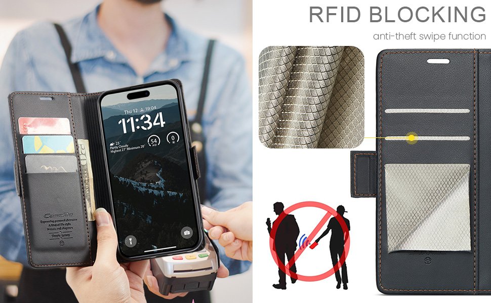 ELEPIK Folio Wallet Case · Fashion Black — series product details 6