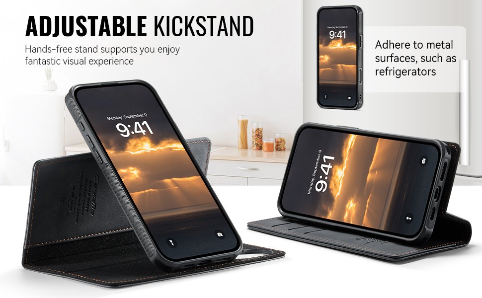 ELEPIK 2-in-1 Folio Wallet Case · Classic Black — series product details 4