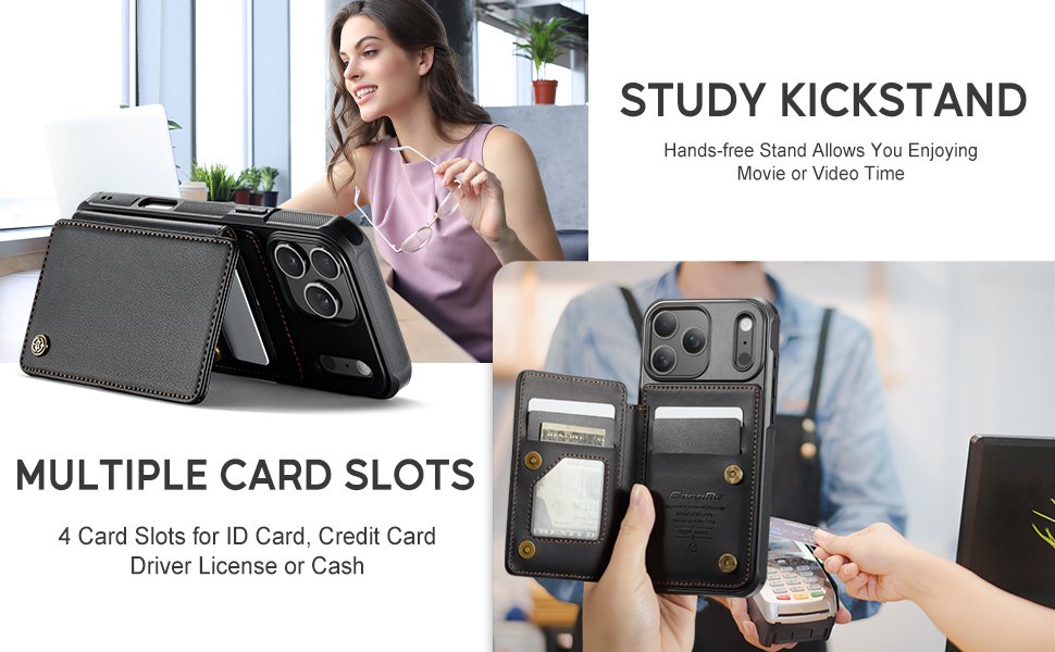 ELEPIK Back Wallet Case · Fashion Black — series product details 2
