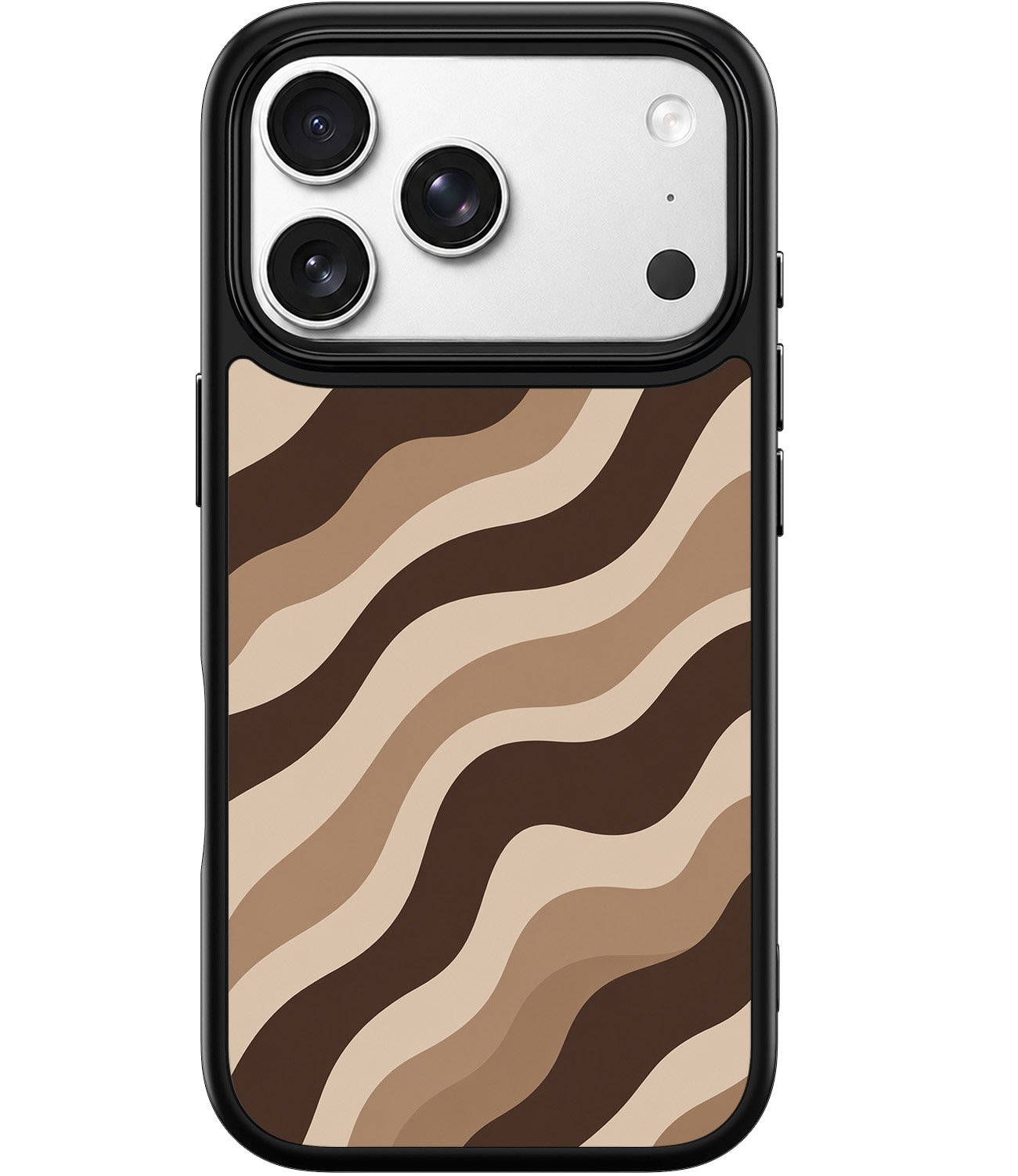 ELEPIK Cocoa Wave Print Case — Cocoa & cream