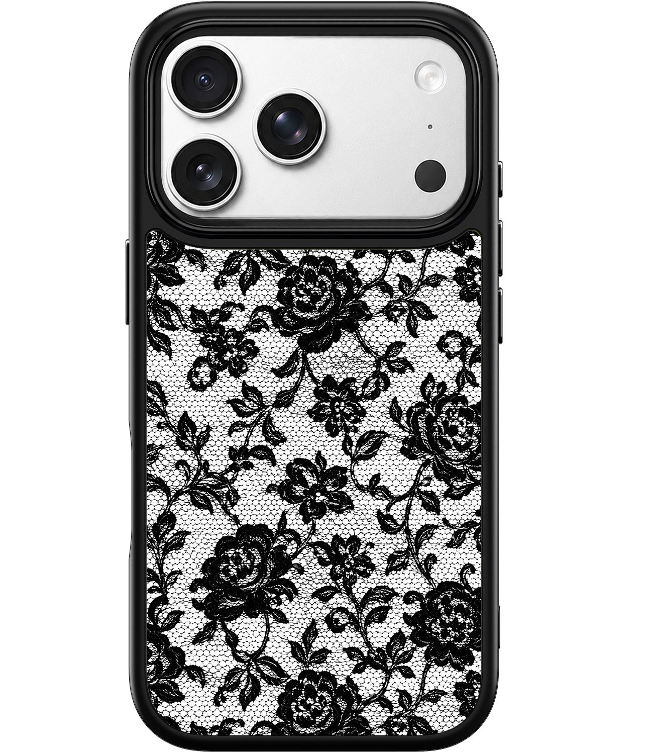 ELEPIK Midnight Lace Print Case — Black & white