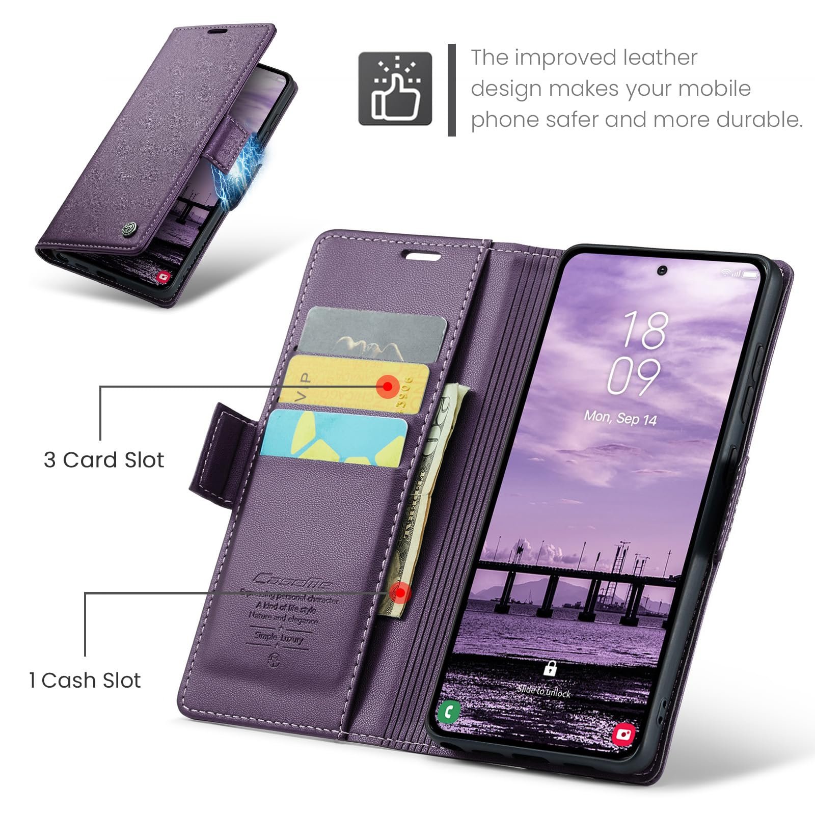 Folio Wallet Case for Samsung Galaxy S26 Ultra in Fashion Purple — detail 1