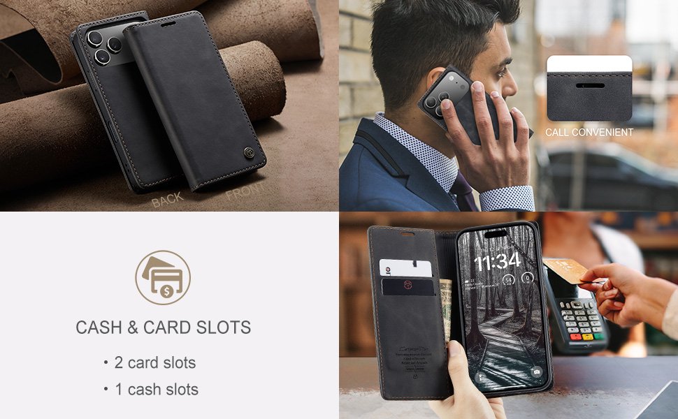 ELEPIK Folio Wallet Case · Elegant Black — series product details 4