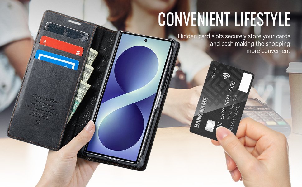 ELEPIK 2-in-1 Folio Wallet Case · Classic Black — series product details 3