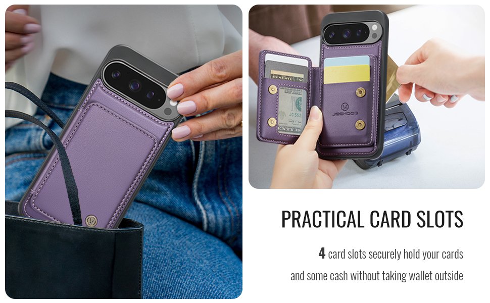 ELEPIK Detachable Magnetic Wallet Case · Purple — series product details 4