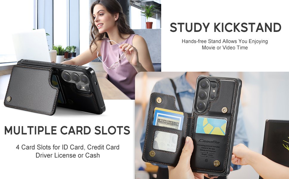 ELEPIK Back Wallet Case · Fashion Black — series product details 2
