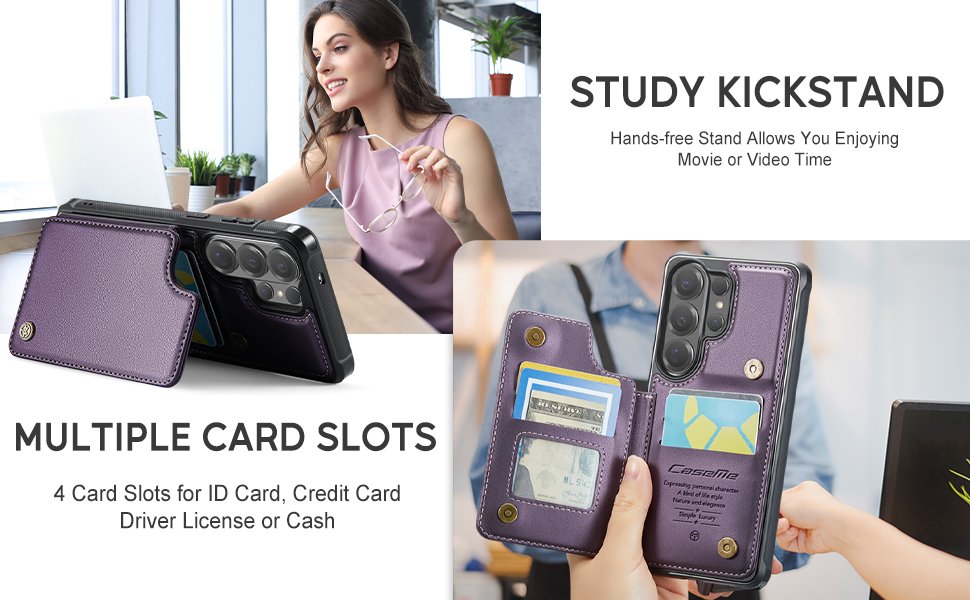 ELEPIK Back Wallet Case · Fashion Purple — series product details 2