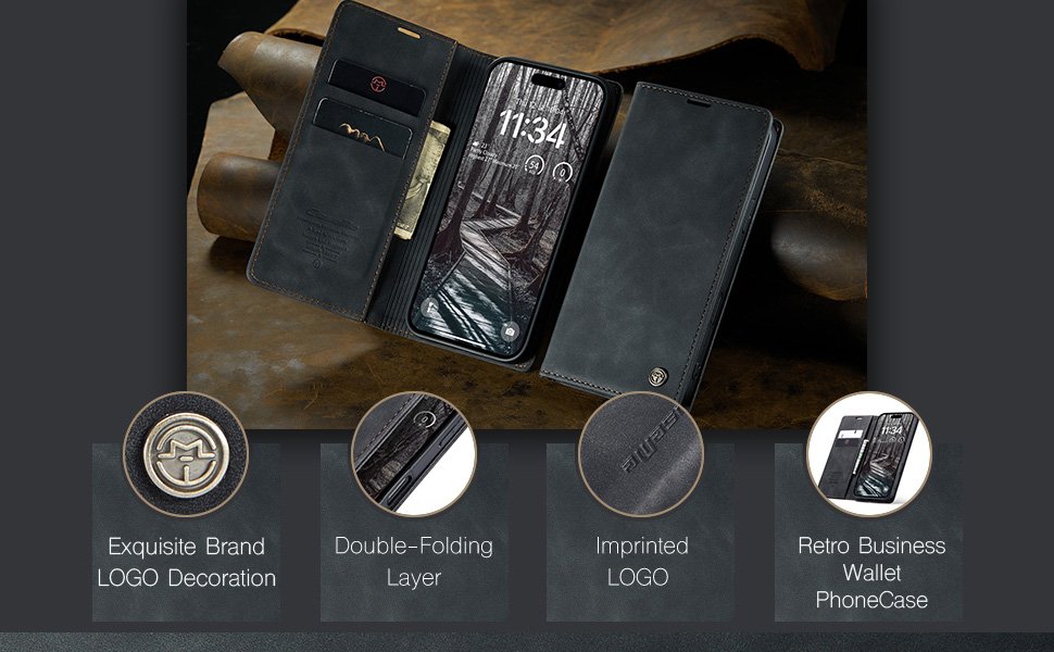 ELEPIK Folio Wallet Case · Elegant Black — series product details 2