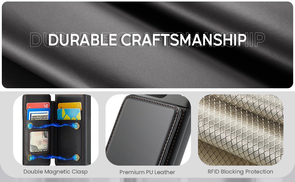ELEPIK Back Wallet Case · Fashion Black — series product details 3