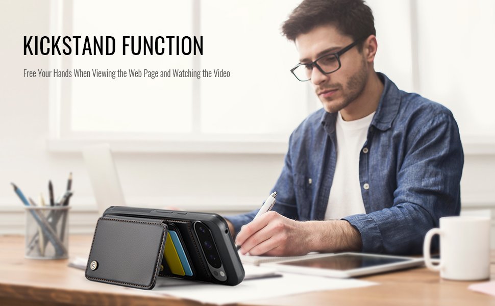 ELEPIK Detachable Magnetic Wallet Case · Black — series product details 4