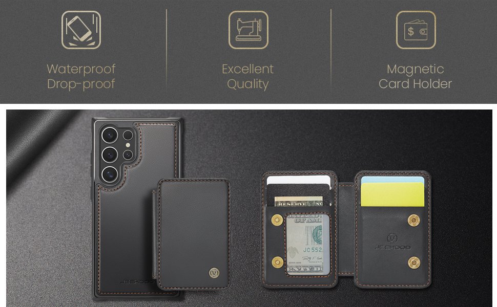 ELEPIK Detachable Magnetic Wallet Case · Black — series product details 3