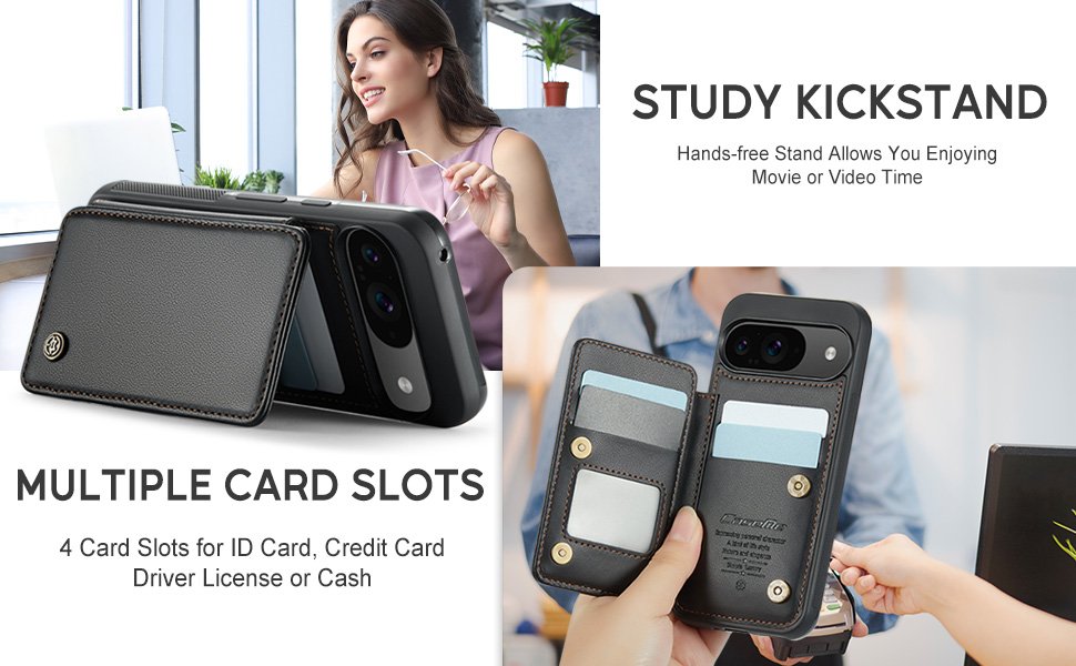 ELEPIK Back Wallet Case · Fashion Black — series product details 2