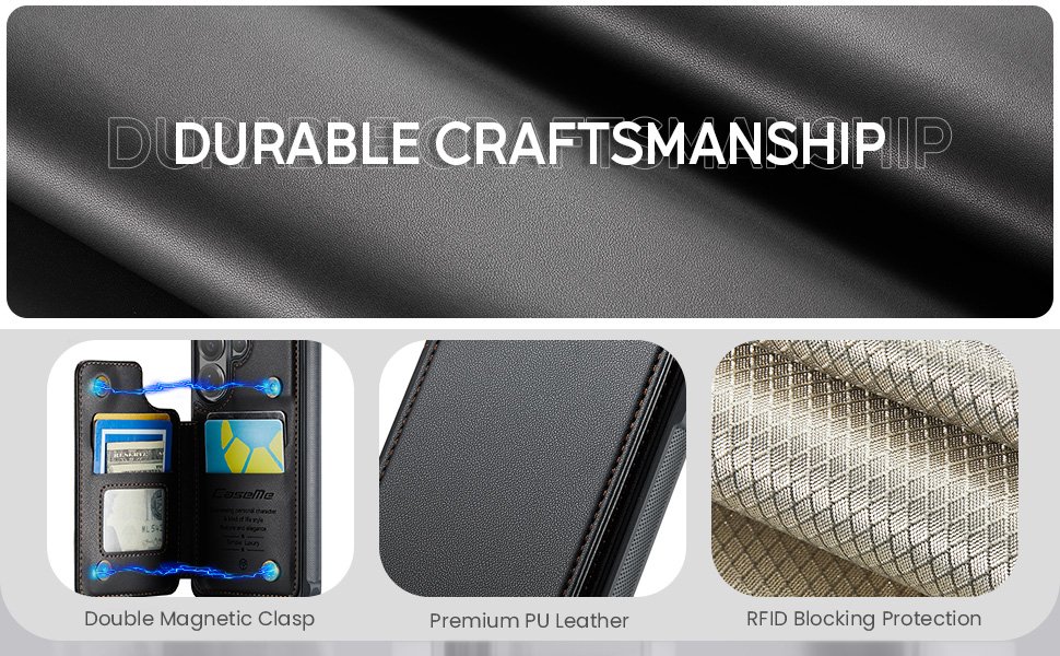 ELEPIK Back Wallet Case · Fashion Black — series product details 3