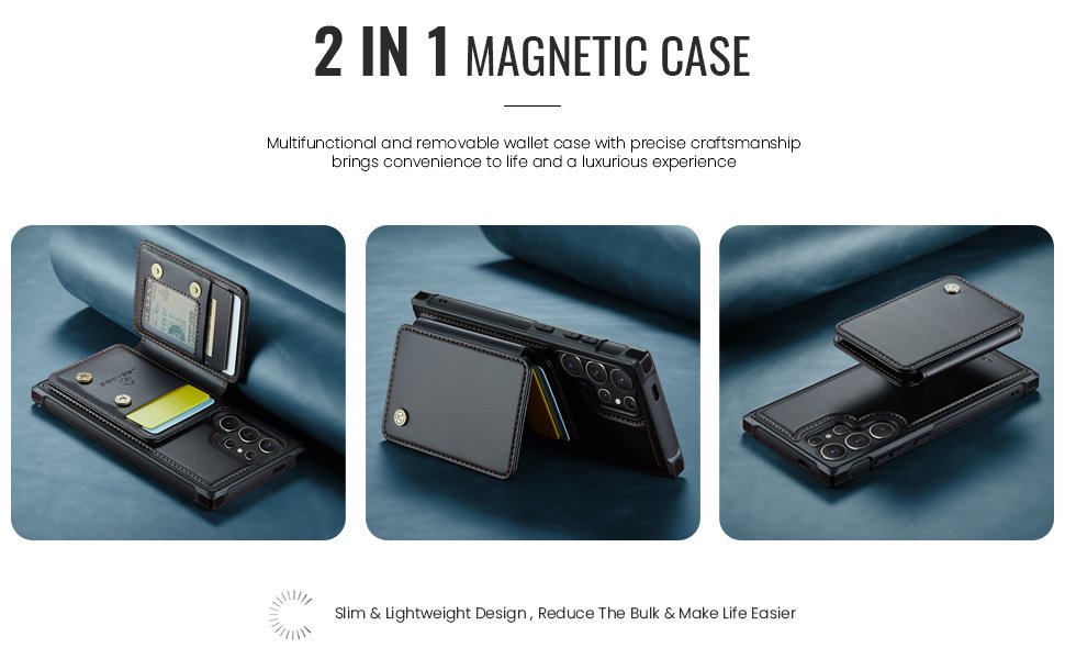 ELEPIK Detachable Magnetic Wallet Case · Black — series product details 2
