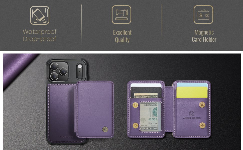 ELEPIK Detachable Magnetic Wallet Case · Purple — series product details 5