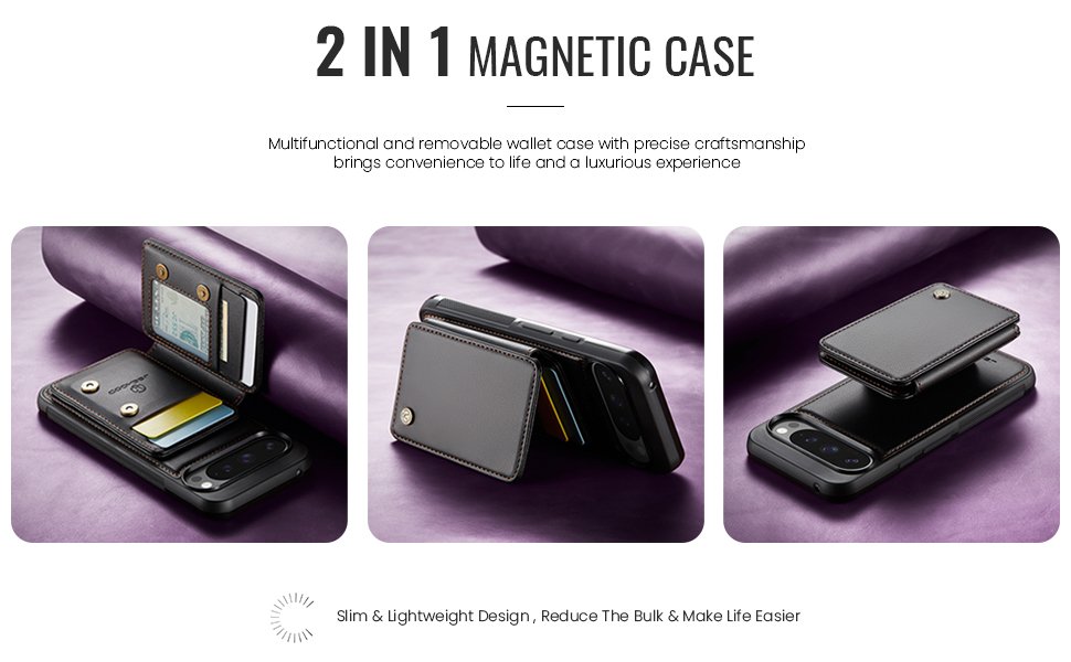 ELEPIK Detachable Magnetic Wallet Case · Black — series product details 2