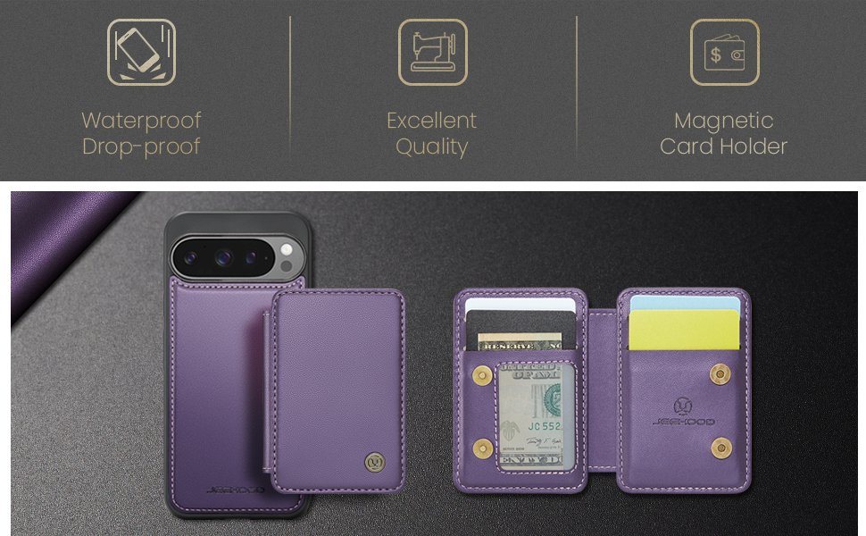 ELEPIK Detachable Magnetic Wallet Case · Purple — series product details 3