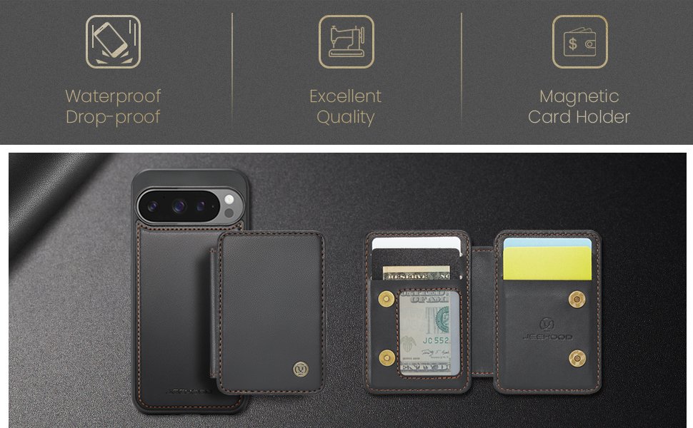 ELEPIK Detachable Magnetic Wallet Case · Black — series product details 5