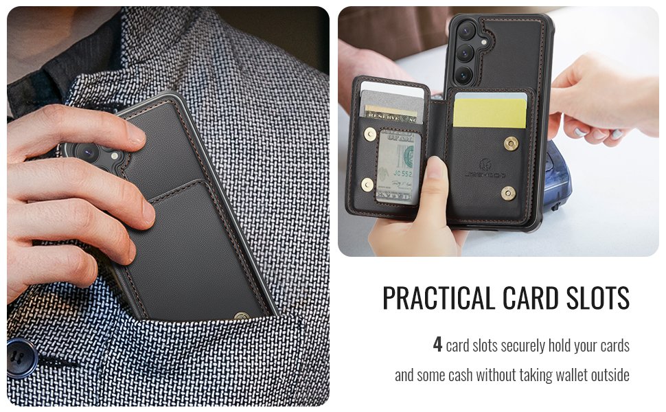ELEPIK Detachable Magnetic Wallet Case · Fashion Black — series product details 3
