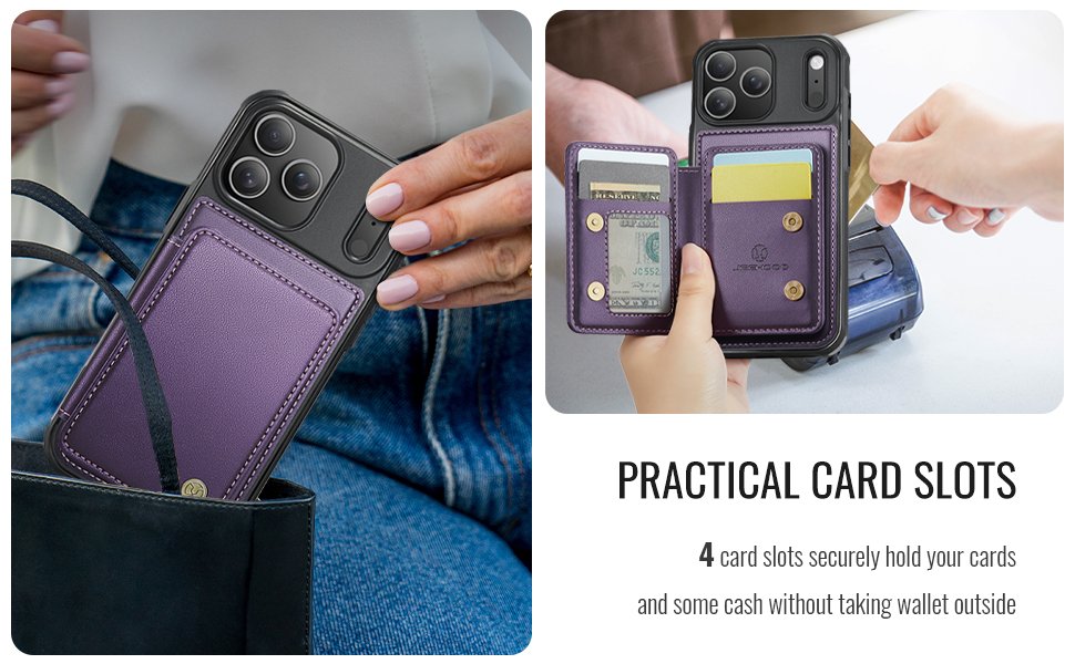 ELEPIK Detachable Magnetic Wallet Case · Purple — series product details 3
