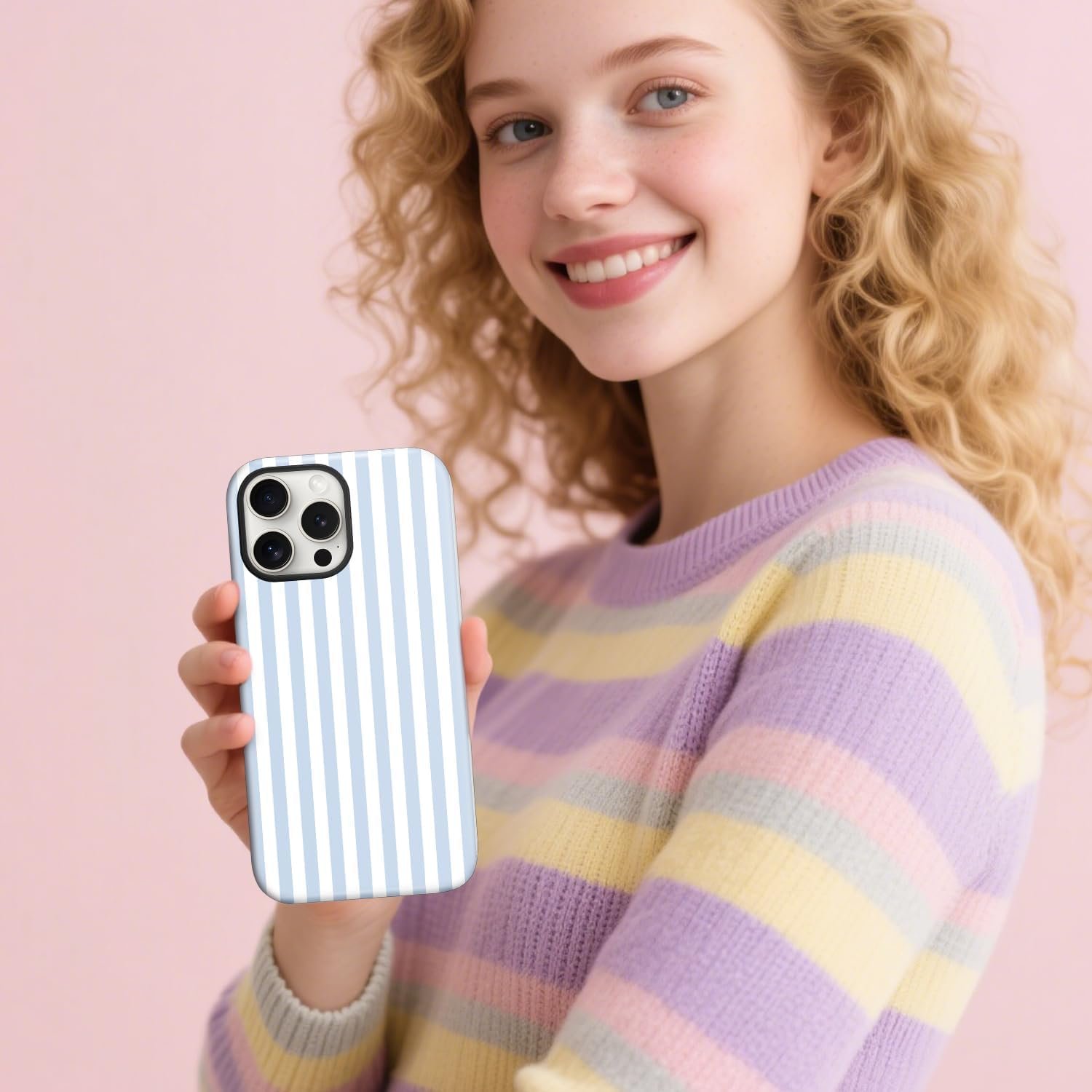 iPhone 14 Pro · Blue & White Stripes — product image 5
