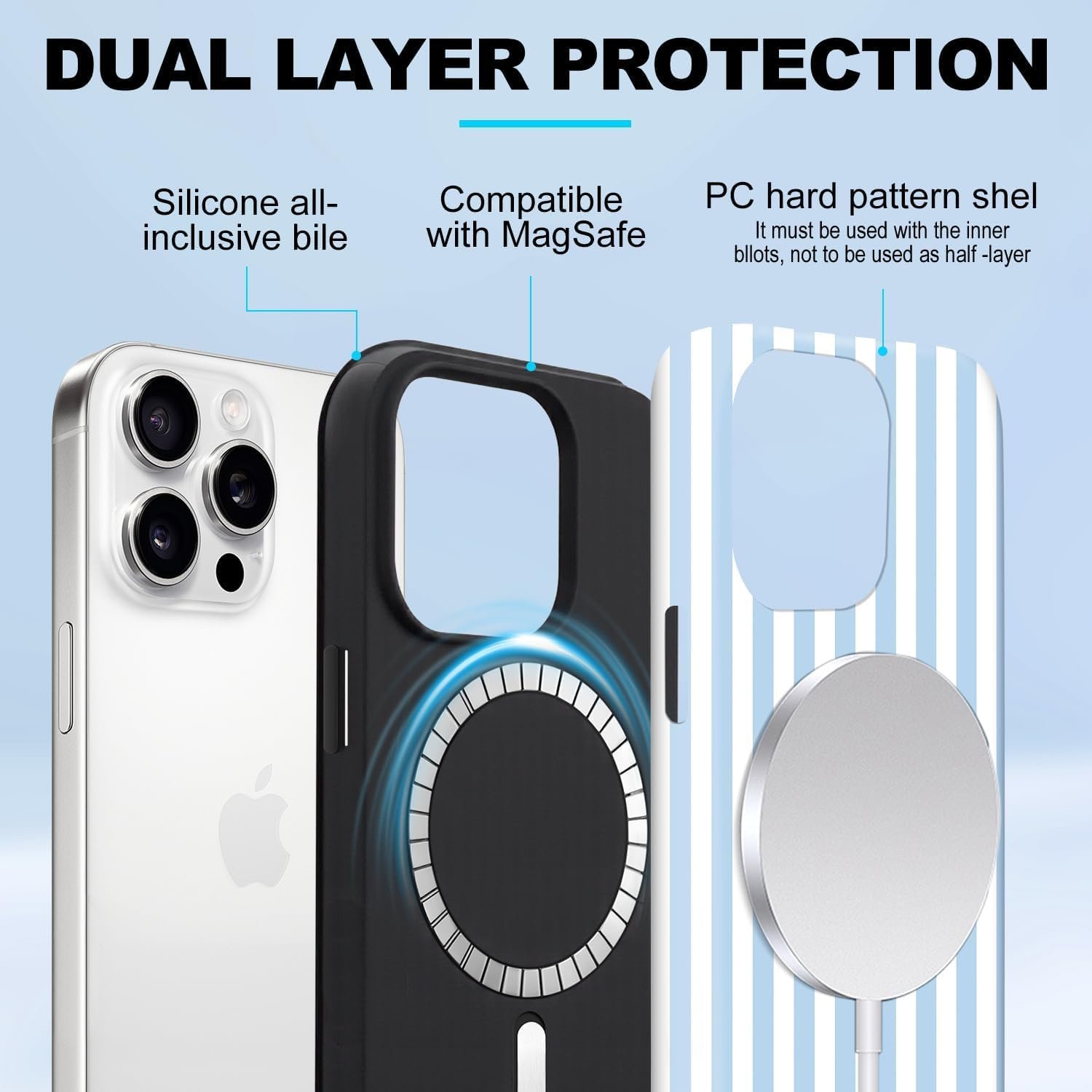 iPhone 14 Pro · Blue & White Stripes — product image 3