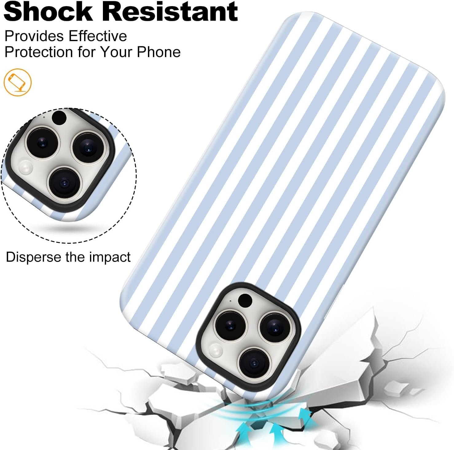 iPhone 14 Pro · Blue & White Stripes — product image 4